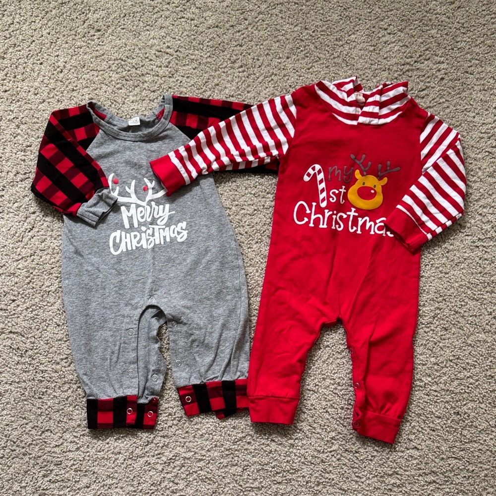 Christmas Baby Rompers (2QTY)